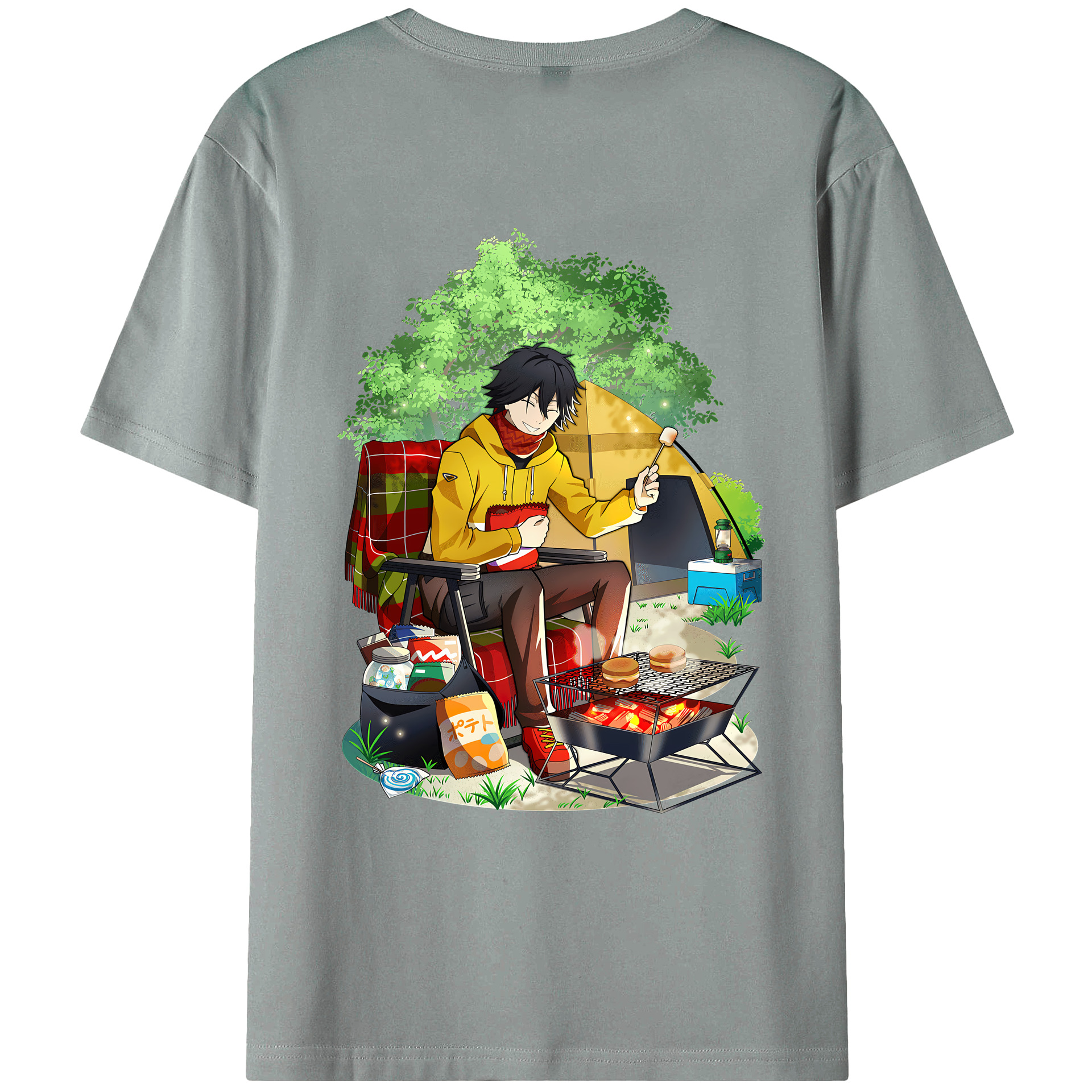 （画像用） 文豪ストレイドッグス Bungo Stray Dogs 綿100％ メンズ半袖Tシャツ（バックプリント） 通気性